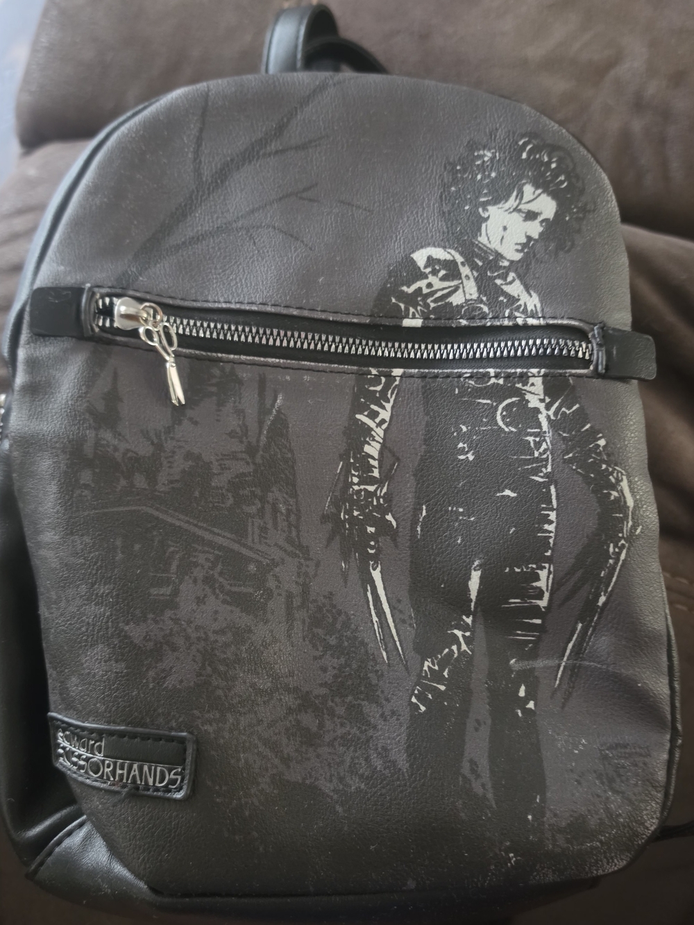 Edward Scissorhands Black Graphic Backpack - Unbranded
